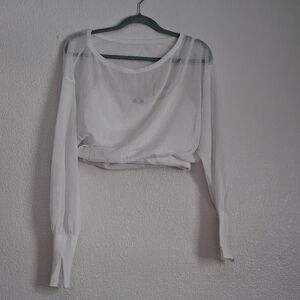 Express Sheer White Blouse